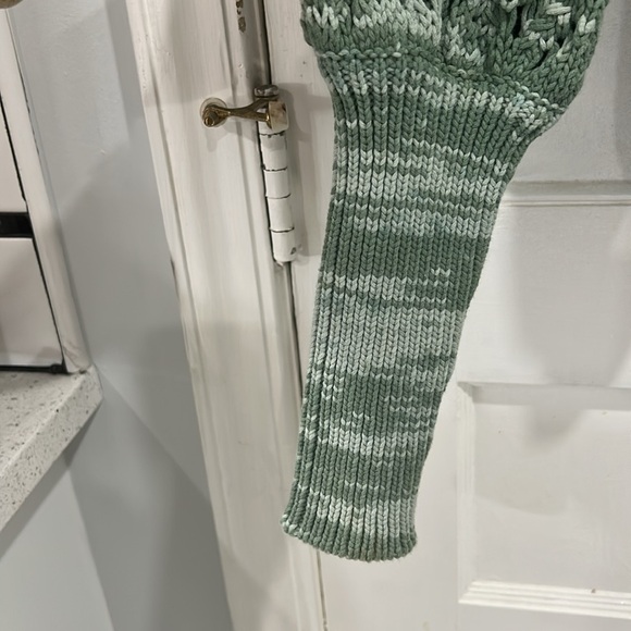 JONATHAN SIMKHAI Adeline Cotton Blend Cardigan Sweater in Lichen Jade - Small - Picture 10 of 12